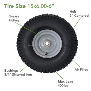 Remplacement de l'ensemble de <span class=keywords><strong>pneu</strong></span> avant 15x6.00-<span class=keywords><strong>6</strong></span> pour tondeuses autoportées à chargement lourd Autres roues Pneus et accessoires - Product Image 4
