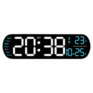 <span class=keywords><strong>Design</strong></span> moderno, orologio <span class=keywords><strong>da</strong></span> <span class=keywords><strong>parete</strong></span> a LED, 6651 al quarzo in ferro, - Product Image 6