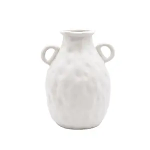 Vasi disposizione decorazione Nordic semplice opaco giapponese Zen ceramica grossa articoli fatti a mano in ceramica fiore moderno bianco e nero
