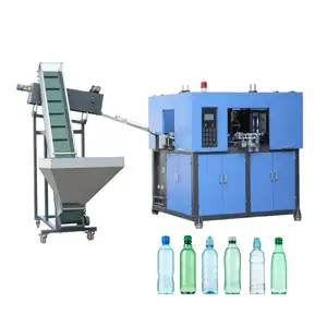 2 Cavity Automatic PET Bottle Blowing Machine 50ml to 60ml Small Scale Plastic Bottle Making Machine