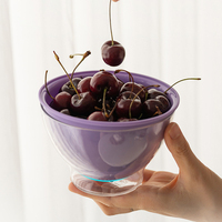 Dubbellaags verdikte cartoon schattige fruit- en groenten afgietbak keuken multifunctioneel huishoudelijk 13,5x9cm PP plastic wasbak