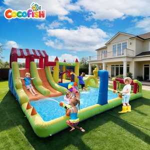 Cocofish Grand Parc de Jeux Gonflable en Tissu Oxford Thème Fête Foraine, Château Gonflable pour Enfants, Bouncer Gonflable pour Enfants - Product Image 1