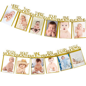 Bebé cumpleaños digital Banners 12 meses foto empavesado bebé ducha <span class=keywords><strong>guirnalda</strong></span> <span class=keywords><strong>de</strong></span> papel <span class=keywords><strong>de</strong></span> chico chica 1st decoración <span class=keywords><strong>de</strong></span> la fiesta <span class=keywords><strong>de</strong></span> cumpleaños suministros - Product Image 5