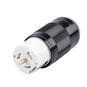 50A Twist Lock With Boot Inlet Locking Plug Protector Locking Shore Connector Replacement, 50A 125/250VAC