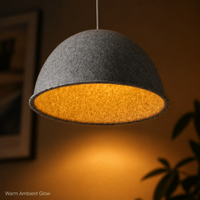Abat-jour LED en feutre PET 3500K Blanc Chaud AC 85-265V Anti-éblouissement Protection Oculaire CRI 90 Éclairage Nordique Moderne pour Maison et Bureau