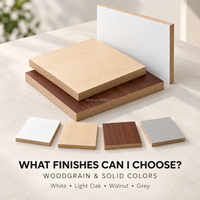 Panneau en MDF mélaminé 8 mm-21 mm E1 résistant à l'humidité, grain de bois brillant pour meubles
