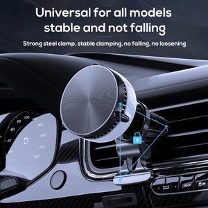 Car Wireless Charger MEMO GW03 Magnetic Wireless Car Charger 15W for iPhone with Phone <b>Cooler</b> for Cooling Phone - Product Image 2