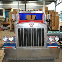 Özel yaşam boyutu demir sanat retro araba kafa transformatörler Optimus Prime kamyon kafa modeli büyük bar otel alışveriş merkezi dekorasyon