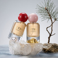 Vente en gros de flacons de parfum en verre cylindriques personnalisés 30ml 50ml 100ml, flacons de parfum de luxe avec vaporisateur à fine brume, boîte
