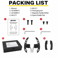 Accessoires de volant en fibre de carbone 12K véritable pour Audi B9/B9 PA A3 A4 A5 S3 S4 S5 RS3 RS4 RS5, avec palettes de changement de vitesse magnétiques améliorées