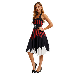 Women's Halloween <b>Skull</b> Print Sundress Stage Performance Costume Adult <b>Dress</b> - Product Image 4