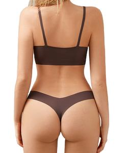 Conjunto <span class=keywords><strong>de</strong></span> sujetador <span class=keywords><strong>sin</strong></span> costuras Sexy para mujer con bragas G-String Push-Up transpirable para pechos grandes camisola adelgazante <span class=keywords><strong>sin</strong></span> llantas <span class=keywords><strong>de</strong></span> alambre - Product Image 1