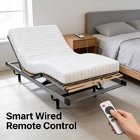 Lit de qualité commerciale, durable, intelligent, réglable, inclinable, écologique, moderne, taille Full/King, pour hôtel, appartement, école, chambre à coucher