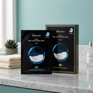 JMSOLUTION Active Birds Nest Moisture Prime Mask Cuidado DE LA PIEL coreano Venta caliente Juego de 10 piezas Mascarilla facial de colágeno Blanqueamiento de piel seca - Product Image 2