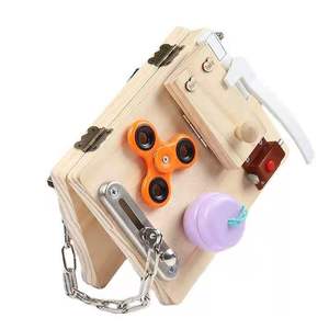 2024 Cpc Ce Montessori Busy <strong>Board</strong> LED Light Switch Simulation Car Steering Wheel Sensory Training Wooden Busy <strong>Activity</strong> <strong>Board</strong> - Product Image 6