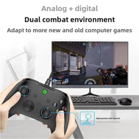 Manette filaire avec joysticks et gâchettes à effet Hall, manette de jeu avec Turbo T-A102L, double vibration, compatible avec PC, TV BOX, TÉLÉPHONE