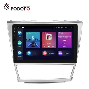 Podofo xe Stereo cho Toyota Camry 2006 2011 đài phát thanh xe Bảng điều chỉnh 2 DIN 10 inch Carplay Android tự động GPS Wifi BT FM RDS phụ tùng ô tô