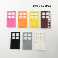 Briques MOC 1x4x3 1x4x6 Points Cadre de porte Cadre de fenêtre Plastique Multicolore Petites particules Compatibles Mini briques de construction Jouets pour enfants