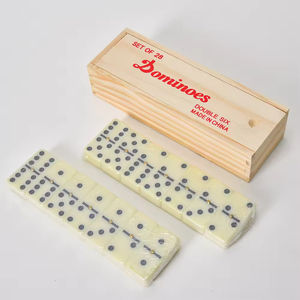 Juego de Dominó Jumbo de Madera Personalizado de 28 Fichas, Juegos de Mesa Clásicos, Caja de Madera Doble Seis, Mesa de Dominó para la Educación Infantil - Product Image 6