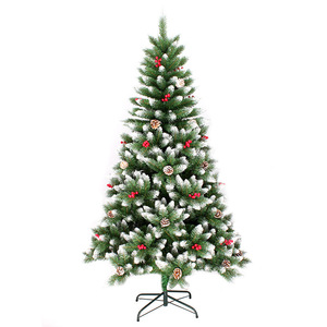 Southpeak Realistic 180cm Standing Spruce <b>Plastic</b> Christmas <b>Tree</b> Flocked PVC Pine Cones Green+Snow Pointed Spray for Indoor - Product Image 3