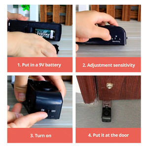 Sistema de Alarma Inalámbrico para Puerta, 120dB, Seguridad para el Hogar, Anti-Robo, Bloqueador de Puerta Portátil - Product Image 5