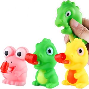 Jouet anti-stress viral grenouille langue sortie, sifflet BB, dinosaure à souffler, jouet compressible rebondissant pour la décompression - Product Image 1