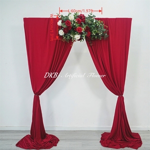 รับตกแต่งงานแต่งงานตามสั่ง ฉากหลังดอกกุหลาบผ้าไหมเทียมแบบม้วน 3 มิติ - Product Image 2