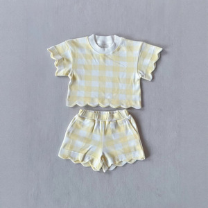 Ensemble deux pièces décontracté été 2026 pour enfants : T-shirt et short en coton nordique, lavage enzymatique adoucissant, directement de l'usine - Product Image 4