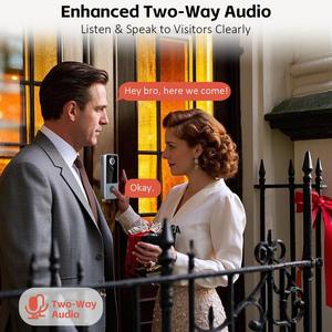 <span class=keywords><strong>Sonnette</strong></span> de porte avec batterie Tuya pour la sécurité à domicile ou en entreprise, avec vision en direct, conversation bidirectionnelle, détection de mouvement, alertes, <span class=keywords><strong>caméra</strong></span> Wifi avec batterie - Product Image 3