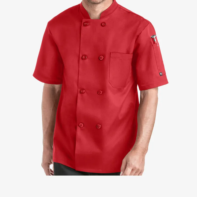 중국어 요소 주방 유니폼 이발사 요리사 유니폼 음식 셰프 코트 서비스 레스토랑 & 바 레스토랑 셰프 재킷