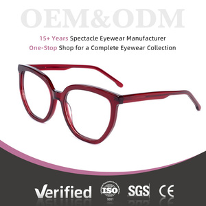 Nouveau modèle Lunettes vintage pour ordinateur en acétate Lunettes bon marché pour dames Lunettes à <span class=keywords><strong>monture</strong></span> œil de chat pour femmes - Product Image 1