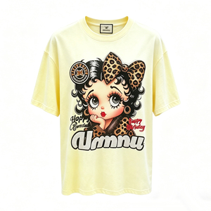 ซีตง เสื้อยืดผู้หญิงลายสุขสันต์วันเกิด แขนสั้นทรงโอเวอร์ไซส์ สไตล์สตรีทแวร์ - Product Image 3