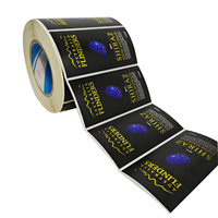 Machine d'impression d'étiquettes à usage industriel personnalisé pour boissons Autocollant imperméable en rouleau de vinyle pour bouteilles cosmétiques