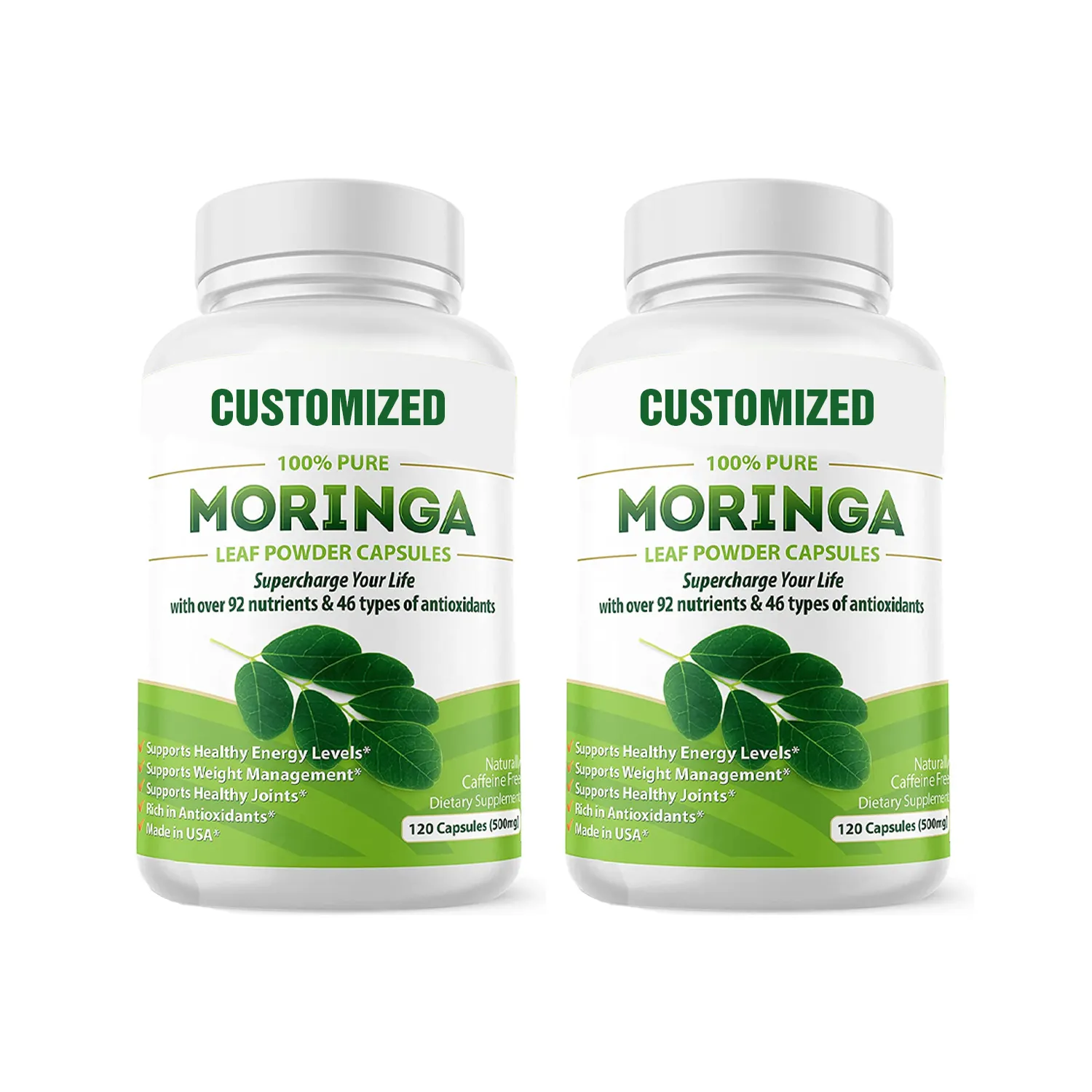 निजी लेबल एंटीऑक्सीडेंट प्राकृतिक Moringa Oleifera पूरक Moringa पत्ता पाउडर Moringa पाउडर