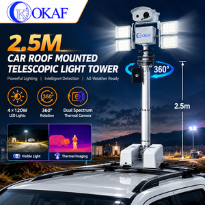 Torre de Iluminación Telescópica Montada en Vehículo con Luces LED de 480W y Cámara Térmica de Visión Nocturna para Rescate de Incendios - Product Image 1