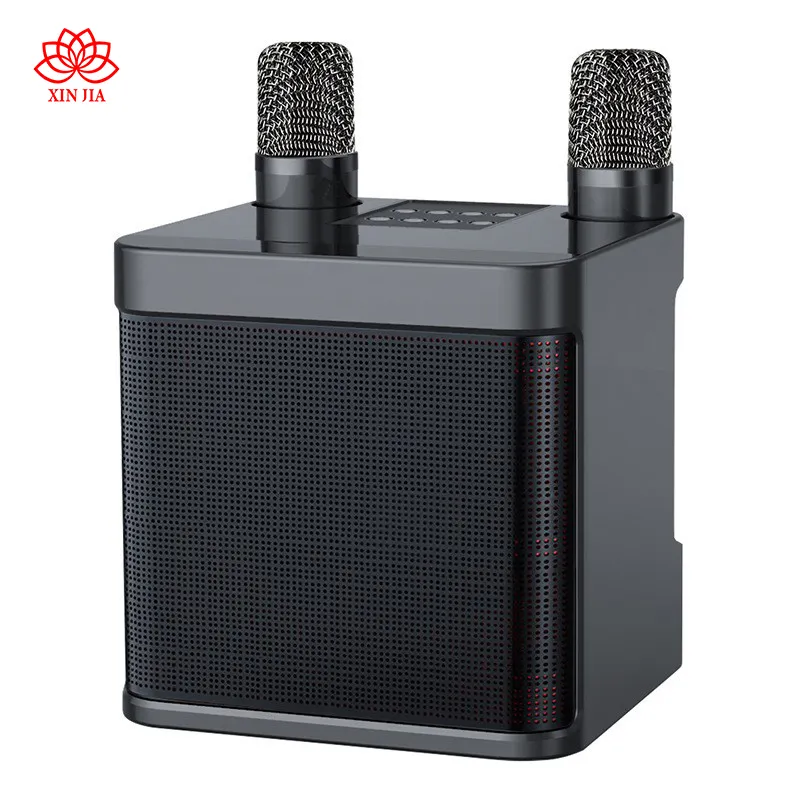 Speaker nirkabel portabel profesional, pengeras suara nirkabel Bluetooth karaoke luar ruangan dengan mikrofon