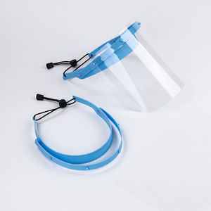 Visière de protection dentaire anti-buée transparente pour usage domestique et commercial, taille adulte, cadre bleu - Product Image 1