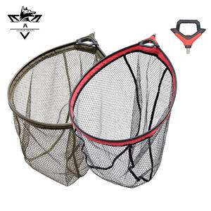 Vente en gros de filets de pêche flottants en aluminium 11*8mm pour <span class=keywords><strong>tube</strong></span> de pêche Filet d'atterrissage de pêche pliable en caoutchouc revêtu de nervures renforcées - Product Image 3