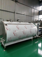 Réservoir de refroidissement horizontal pour lait, refroidisseur de lait en vrac pour l'agriculture laitière, réservoir de réfrigération industrielle, système de refroidissement au glycol