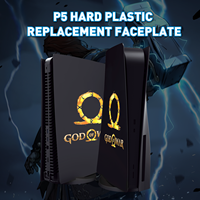 Plaque de remplacement coque accessoires dur antichoc anti-rayures ABS boîtier noir façade pour PS5 Console God Of War Version