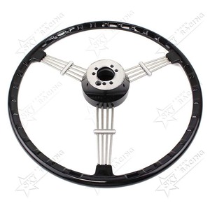 Volante Deportivo <span class=keywords><strong>Vintage</strong></span> de 40 cm (15 3/4 pulgadas) de 3 Radios, Estilo Banjo, de Plástico Negro y Blanco de Alta Calidad, para <span class=keywords><strong>Porsche</strong></span> 356 a B C de 1950-1966 - Product Image 4