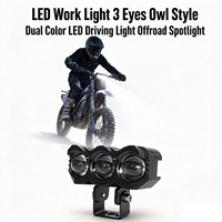 Nouveau phare LED pour moto en aluminium, 3 yeux, mini projecteur |   Phare de travail bicolore à faisceau haut/bas 12V – Fournisseur OEM/ODM
