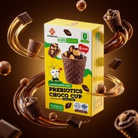 Biscuits gaufrettes fourrés au chocolat, croustillants, doux et sucrés, prébiotiques et sains pour enfants, personnalisables en gros