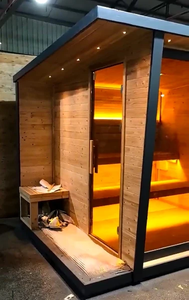 モダンな4人用電動スチームサウナスツールとコントロールパネル付き屋外健康用 - Product Image 6