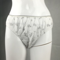 Culottes jetables non tissées, culottes courtes sexy, sous-vêtements, culottes jetables à imprimé rose pour femme