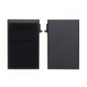 Smart RFID <b>Metal</b> <b>Wallet</b> with Pouch Cover Case Thin Slim Black Credit Cardholder for Various Bank Cards - Product Image 5