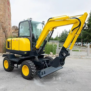 Miniexcavadora de Ruedas Diésel de Alta Eficiencia con Tracción en las Cuatro Ruedas, con Motor y Bomba de Doble Propósito para Ingeniería y Agricultura - Product Image 2