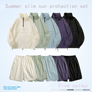 Camicia estiva Upf50 + protezione solare all'aperto Set pesca escursionismo nuoto Running <span class=keywords><strong>abbigliamento</strong></span> per <span class=keywords><strong>uomo</strong></span> e <span class=keywords><strong>donna</strong></span> protezione solare universale - Product Image 2