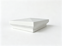 Capitère de portail en polystyrène à surface lisse, moulure supérieure de colonne de clôture extérieure, décoration extérieure de villa, installation facile