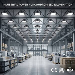 Lámpara Industrial LED UFO de Gran Altura - Lámpara de Taller Regulable Impermeable IP65 - Sistema de Iluminación de Almacén de Alto Lumen Premium - Product Image 1